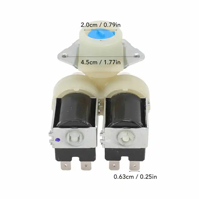 8. Washing Machine Water Valve Dual Heads Magnetic Inlet Valve for  Cylinder Washing Machine FPS180A 220‑240V